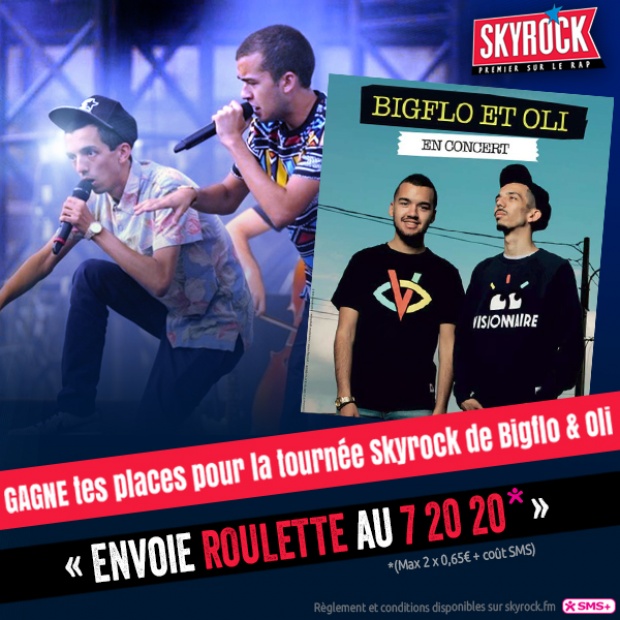 La Roulette : Tes places pour la tournée Skyrock de Bigflo et Oli ! 