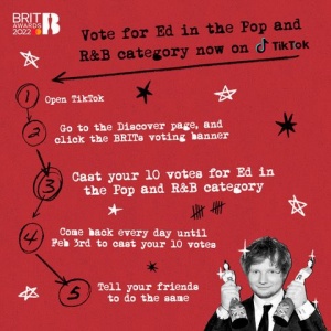 Vote for Ed in the Pop and R&B category now on TikTok
https://t.co/RT04FhjjIE
@BRITs https://t.co/bdUrK13G9C